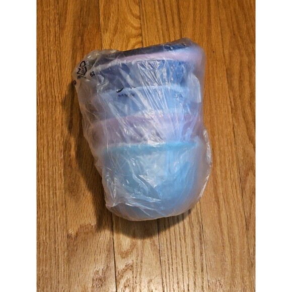 Tupperware Impressions Mini Bowl 2.25 Cup Pastel Set Of 3 With Lids 3621 NIP - Picture 3 of 4